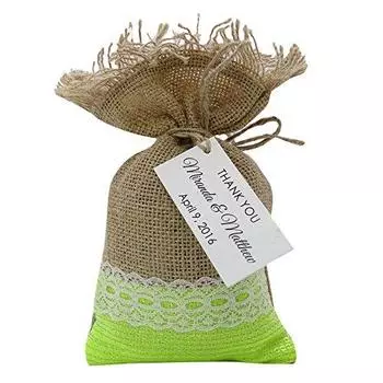20 атласных подарочных пакетов на завязках, маленькие мешочки, свадебные сувенирные пакеты с персонализацией 20 Bags