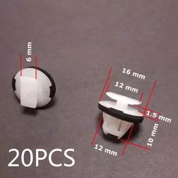 20 автомобильных заклепок, ремонтный зажим для отделки колесной арки с объемным краем для Nissan Juke & X-Trail