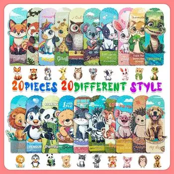 20 Cartoon Small Animal Paper Laser Bookmarks High Value Small Animal Bookmarks