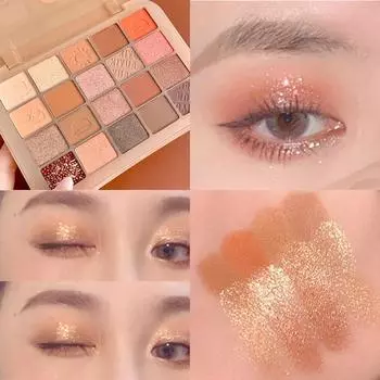 20-цветная палитра теней для век Перламутровые матовые водостойкие тени для век без макияжа естественное осветление Sleeper Silkworm Контурные тени для век стойкие Фиксация макияжа