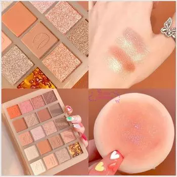 20 цветных теней для век, перламутровый матовый блеск, земляной цвет, водостойкая контурная палитра теней для век Silkworm, стойкий макияж для женщин 20 colors