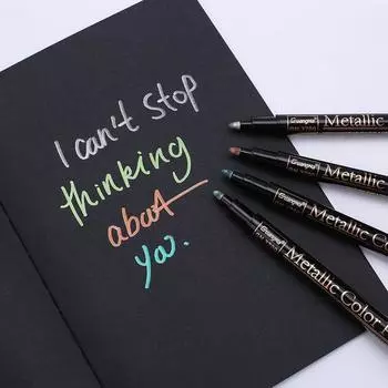 20 цветов, набор цветных металлических маркеров, ручка для поделок, ручка для рисования, приглашение, поздравительная открытка, подпись, вход, блестящая ручка