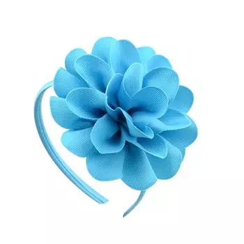 20 цветов однотонные повязки для волос с большим цветком для девочек, модные повязки для волос из ленты ручной работы, высококачественные аксессуары для украшения волос принцессы