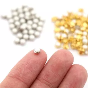 Пуговицы для кукольной одежды серебряный