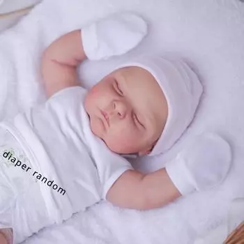 20 дюймов 50 см как настоящая мягкая силиконовая спящая толстая кукла-реборн с 3D-рисованной кожей и видимыми венами тканевая игрушка для девочек, подарок на день рождения 50cm/20inch белый