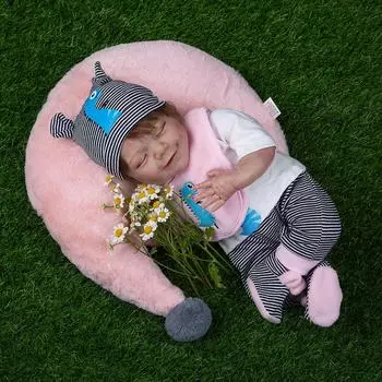 20 дюймов очаровательная улыбка возрождается тканевое тело куклы ручная роспись реалистичные волокна волос кукла-новорожденный игрушечные лошадки детский подарок на день рождения