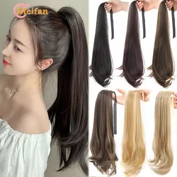 20 дюймов синтетические волосы «конский хвост» Wigundle накладные волосы «хвост» для волос в длинном вьющемся зажиме для волос с заколками для наращивания для женщин