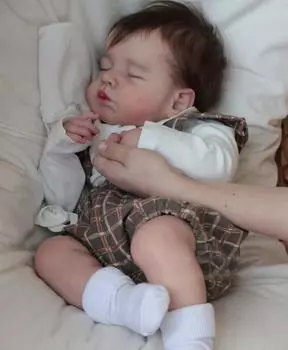 20-дюймовая 3D-кожа с видимыми венами, виниловые конечности, тканевое тело, спящая кукла-реборн, игрушка для девочки, реалистичная кукла, подарок на день рождения 50cm 20inch