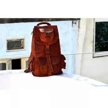 20-дюймовая большая новая дорожная сумка для рюкзака из натуральной кожи для мужчин и женщин 20 X 8 коричневый