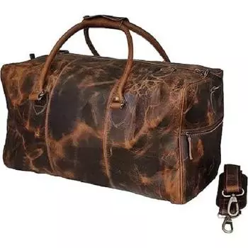 20-дюймовая дорожная спортивная сумка из натуральной кожи для занятий спортом на выходных в подарок