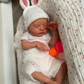 20-дюймовая спящая кукла с 3D-патиновой кожей и видимыми венами, как настоящая 50-сантиметровая мягкая силиконовая спящая кукла-реборн, новорожденная девочка, игрушка-партнер для детей, рождественский подарок