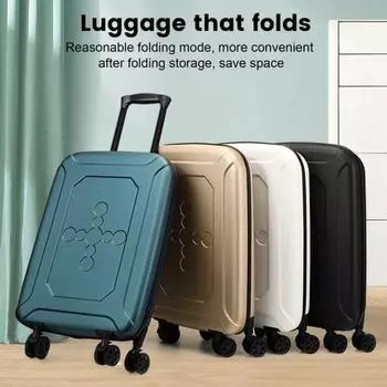 20-дюймовый чемодан для ручной клади, складной дорожный чемодан, ручная кладь с бесшумным режимом 20 розового золота