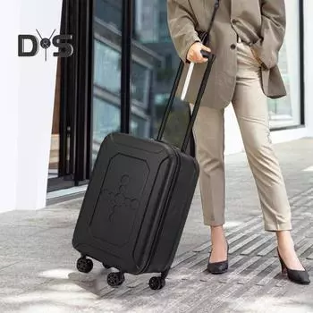 20-дюймовый чемодан для ручной клади, складной дорожный чемодан, ручная кладь с бесшумными колесами, трехзначный кодовый замок, телескопическая тяга 20 синий