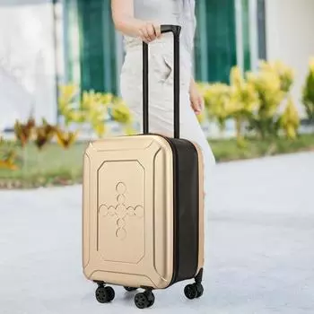 20-дюймовый чемодан для ручной клади, складной дорожный чемодан, ручная кладь с бесшумными колесами, 20 розового золота
