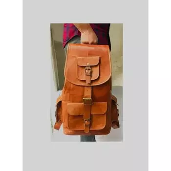 20-дюймовый персонализированный кожаный рюкзак ручной работы, винтажный коричневый рюкзак, женский рюкзак, рюкзак для ноутбука, дорожный рюкзак, кожаная сумка-трансформер 10 x 10 x 20 in коричневый