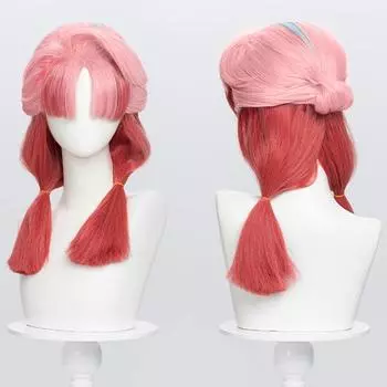20-дюймовый синтетический аниме розовый красный косплей лолита вечеринка парик длинные прямые волосы Хэллоуин ролевые игры парики термостойкие для женщин