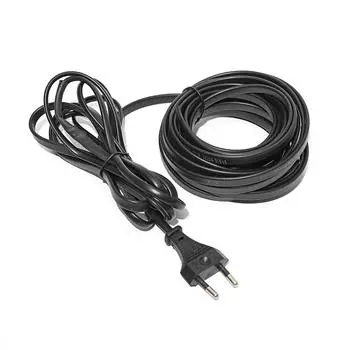 20-футовый предварительно собранный нагревательный кабель, нагревательный провод 220 В для труб, противозамерзающий саморегулирующийся нагревательный кабель для труб с вилкой европейского стандарта 2pcs 20ft heating cable