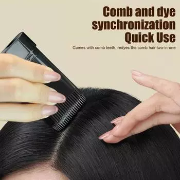 20 г 2-в-1 расческа для окрашивания волос, водостойкая, устойчивая к поту, одноразовая кисть для подкрашивания волос, временная коричневая черная краска для волос чёрный