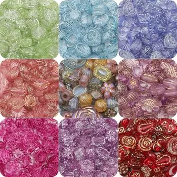 20 г акриловые бусины, подвески в стиле ретро, прозрачные бусины для DIY браслета, ожерелья, изготовления ювелирных изделий style 03