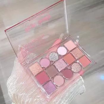 20 г блестящие тени для век с сильной адгезией, нежные 15-цветные матовые перламутровые тени для век для студентов