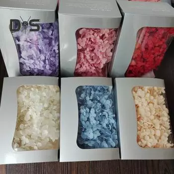 20 г/кор. устойчивые к атмосферным воздействиям искусственные бессмертные цветы без полива, красивые искусственные цветы гортензии, подарочная коробка, набор домашнего декора белый