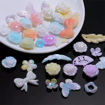 20 г/пакет 8-43 мм акриловые кремовые бусины смешанного стиля DIY браслет ожерелье серьги ювелирные аксессуары 8-43mm 20g/bag