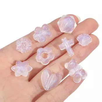 20 г/пакет акриловые бусины кулон геометрические бусины свободные бусины-разделители для изготовления ювелирных изделий DIY браслеты ожерелье 13mm 43pcs