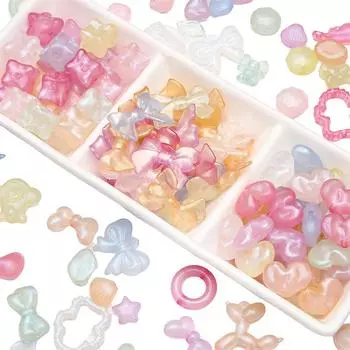 20 г/пакет Акриловые темные светящиеся профилированные бусины DIY браслет ожерелье серьги ювелирные аксессуары 33x24mm 20g/bag