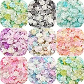 20 г/пакет, супер красивый кремовый градиент, роза, бант, браслет из бисера, ожерелье, декоративные аксессуары для рук 20g/bag