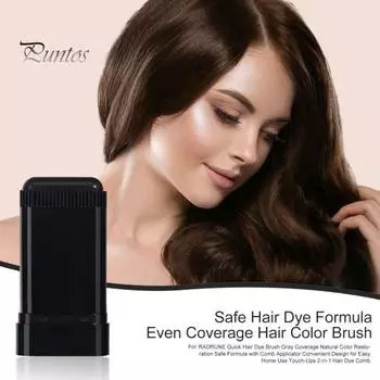 20 г расческа для окрашивания волос, покрытие седых волос, натуральные ингредиенты, одноразовая щетка для окрашивания волос, временная коричневая черная краска для волос 20g чёрный