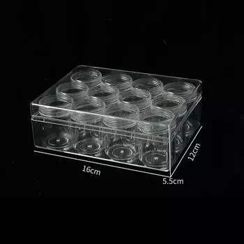 20 г разделенная бутылка, большая, высокая прозрачная коробка с 12 сетками, коробка для хранения мелких предметов, креативная коробка с бриллиантами, спиральная коробка для хранения ювелирных изделий 16cm*12cm*5.5cm красный