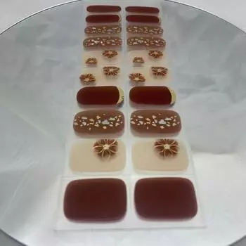 20 гелевых наклеек, полузатвердевшие световые наклейки для ногтей, запекаются в лампе для затвердевания 6.5*18