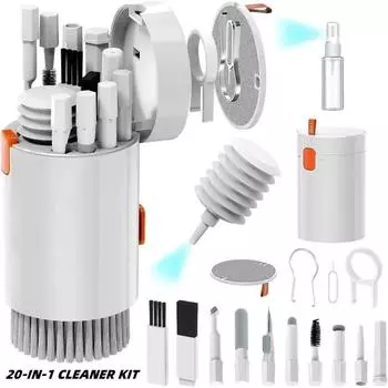 20 in 1 Laptop Keyboard Cleaning Tool Set Digital Camera Headset Mobile Phone Cleaner Kit Earphones Cleaning Pen Keycap Puller