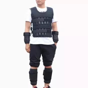 20 кг утяжеленный жилет регулируемая нагрузка куртка для упражнений весовая нагрузка тренажерный зал жилет для тренировок по боксу фитнес жилет