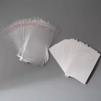 20 комплектов ювелирных изделий, серьги, карта + прозрачный пластиковый пакет Opp для подарка, ручная работа, 6x10 см, упаковка ювелирных изделий 01