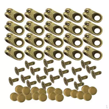 20 комплектов бронзовых крючков для шнурков с заклепками для походной обуви для работы на открытом воздухе