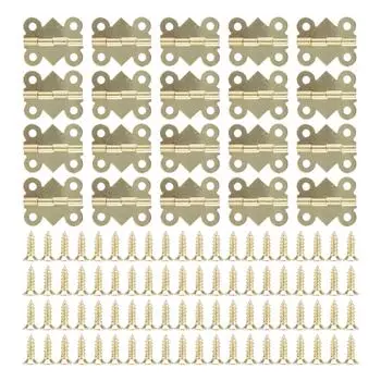 20 комплектов петель, железный материал, винтовой монтаж, деревянная коробка, устройство для активности дверей шкафа, 25x20 мм