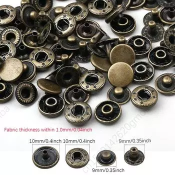 20 комплектов/упаковка 10-15 мм металлические кнопки швейные принадлежности кнопки Botones кнопки для одежды сумки кожаные кнопки давления застежки 20Sets