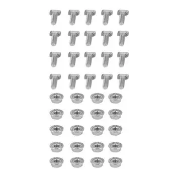 20 комплектов винтов M6 из нержавеющей стали 304 с фланцевыми гайками, крепежные детали, принадлежности для теплицы