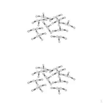 20 коннекторов для приманок с тройными снастями на вращающихся вертлюгах со светящимися бусинами
