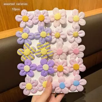 20 красочных заколок для волос с цветами, милые и стильные аксессуары для волос, подходящие для повседневного использования