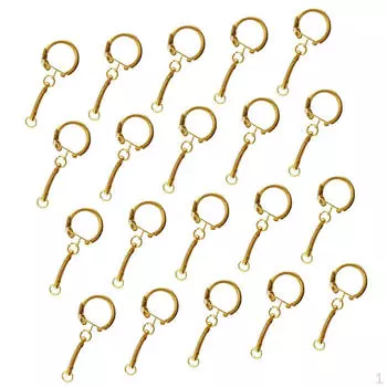 20 круглых разъемных зажимов для ключей для дома 60mm серебряный