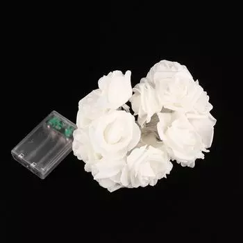 20 Led Rose Flower Fairy Light Wedding Party Xmas String Battery Bedroom Garden