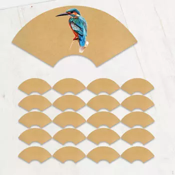 20 листов бумаги веерной формы для творческих художественных проектов Kraft Paper