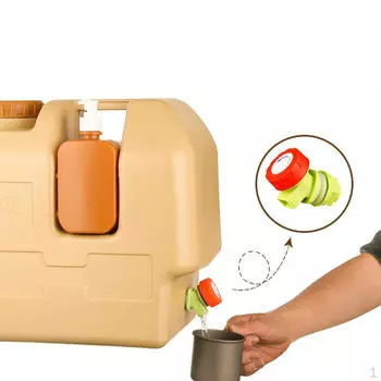 20-литровый контейнер для воды с краном, кувшин для хранения резервуара большой емкости для походов
