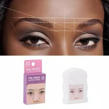 20 м с предварительно нанесенными чернилами и резаком. Безопасное рисование линий. Измерительный инструмент для позиционирования. Карта микроблейдинга. белый