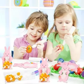 20 милых пасхальных открыток с животными и конфетами для обмена подарками, новые пасхальные поздравительные открытки, обмен подарками для учеников и классов, детские подарки 20 шт. One Size розовый