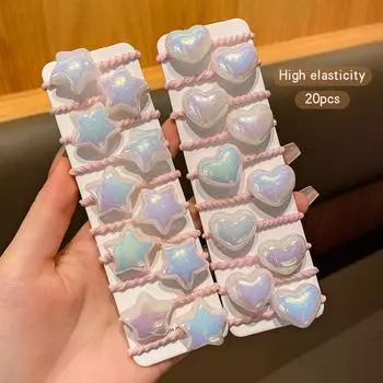 20 Милый Ветер Имитация Жемчуга Резинка Модные Аксессуары для Волос Подходят для Ежедневного Использования