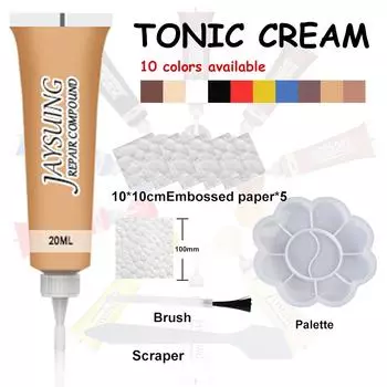 20 мл гель для ремонта кожи, автокресло, домашняя кожа, дополнительная цветная паста для ремонта кожи бежевый