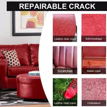 20 мл гель для ремонта кожи, цветной восстанавливающий крем, паста для чистки кожи, для ремонта диванов, ботинок, дома, автомобиля, автокресла, ремонт кожи Brown(1pcs)